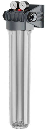 20" İkili Filtre Kabı Manometreli