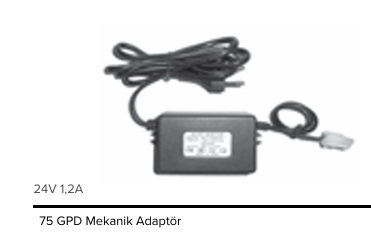 Mekanik Adaptör 24 VDC 1,2A 75GPD